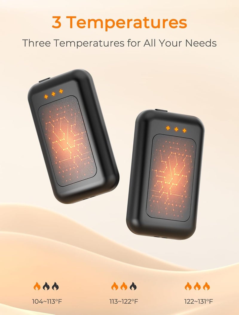 Jerritte Electric Hand Warmers Rechargeable, Rechargeable Hand Warmer, Portable Hand Warmer for Outdoor Camping Hunting Golf Accessories, Gifts for Women Men - Image 4
